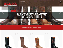 Tablet Screenshot of indiana-jeans.com